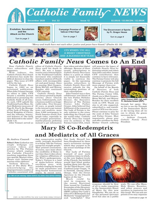 Title details for Catholic Family News by Catholic Family News - Available
